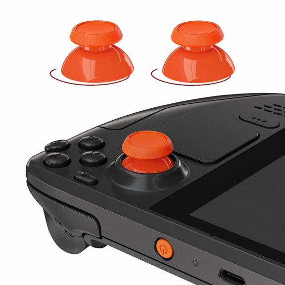 eXtremeRate Thumbsticks for Steam Deck LCD/OLED - Anti-Slip Grip w/ Touch Sensing (Orange)