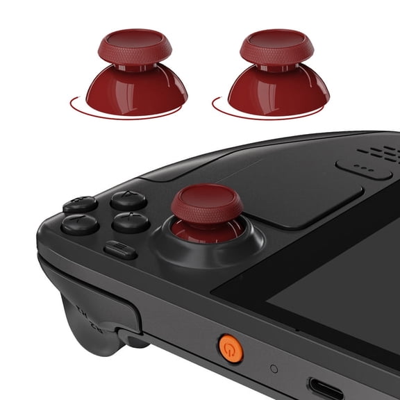 eXtremeRate Thumbsticks for Steam Deck LCD/OLED - Anti-Slip Grip w/ Touch Sensing (Red)