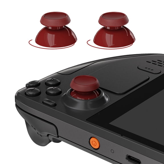 eXtremeRate Thumbsticks for Steam Deck LCD/OLED - Anti-Slip Grip w/ Touch Sensing (Red)