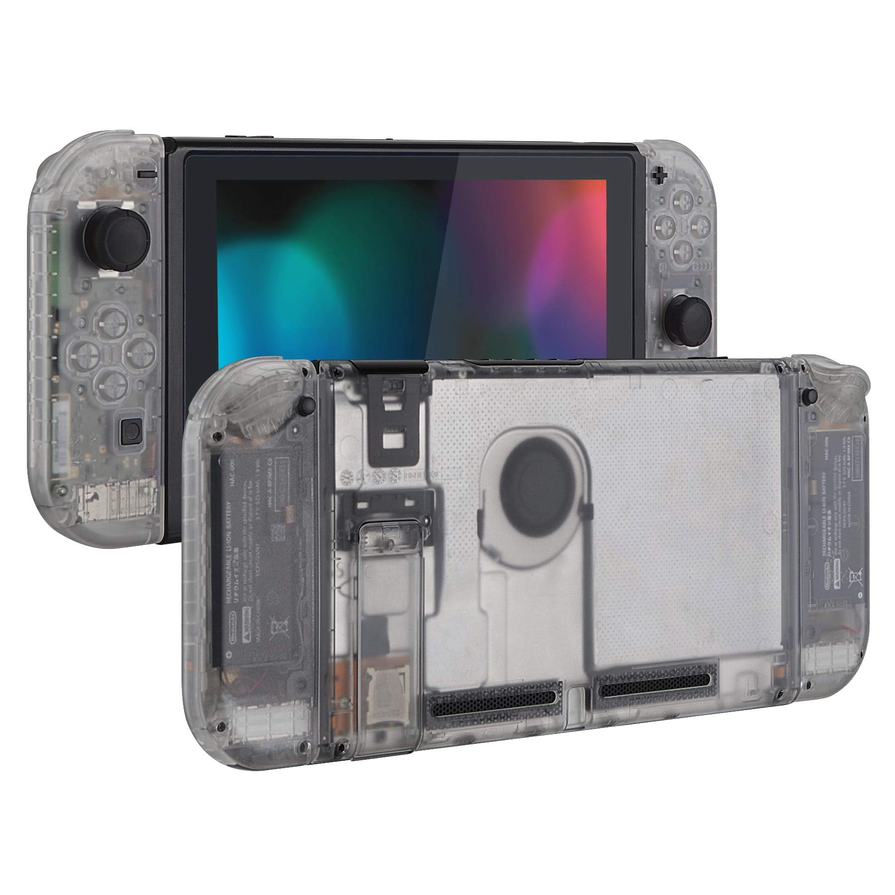 eXtremeRate Transparent Clear Back Plate for Nintendo Switch Console ...