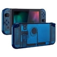 thumbnail image 1 of eXtremeRate Transparent Clear Blue Back Plate for Nintendo Switch Console, NS Joycon Handheld Controller Housing with Full Set Buttons, DIY Replacement Shell for Nintendo Switch, 1 of 9