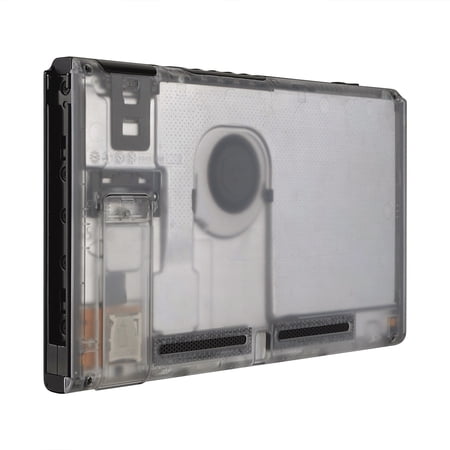 eXtremeRate Transparent Clear Console Back Plate DIY Replacement Housing Shell Case for Nintendo Switch Console with Kickstand – JoyCon Shell NOT Included