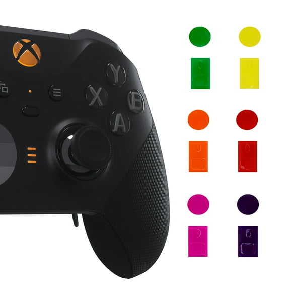 eXtremeRate Transparent Colorful Logo Sticker for Xbox One Elite V2 Controller - 30pcs in 6 Colors
