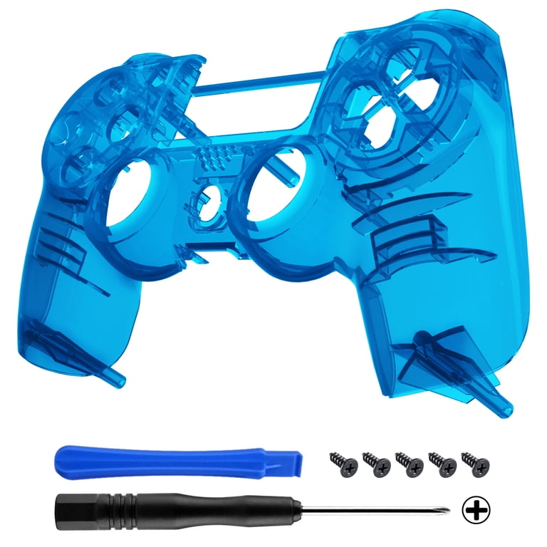 eXtremeRate Transparent Crystal Clear Blue Replacement Faceplate