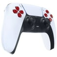 thumbnail image 1 of eXtremeRate Two-Tone Carmine Red & Clear Dpad Action Buttons Replacement D-pad Face Buttons for PS5 Controller BDM-010/020/030/040, 1 of 9