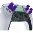 thumbnail image 1 of eXtremeRate Two-Tone Purple & Clear Dpad Action Buttons Replacement D-pad Face Buttons for PS5 Controller BDM-010/020/030/040, 1 of 9