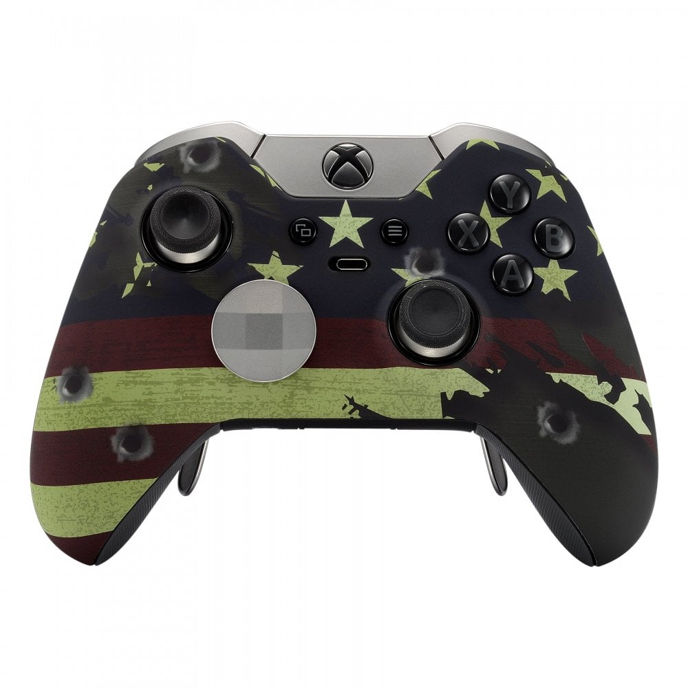 eXtremeRate US Flag The Stars Stripes Patterned Faceplate Front