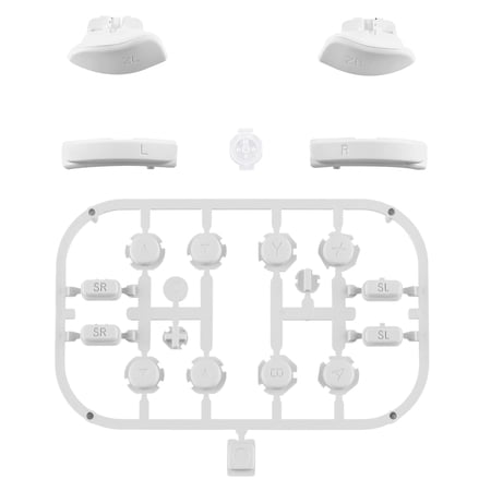 eXtremeRate White ABXY Direction Keys SR SL L R ZR ZL Buttons w/Tools for Nintendo Switch/OLED Joy-con