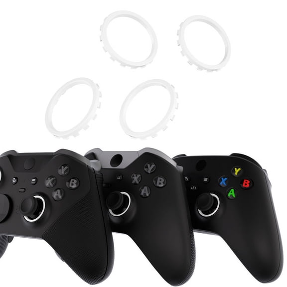 eXtremeRate White Accent Rings ASR Version Shell for Xbox Series X/S Controller, for Xbox One Elite