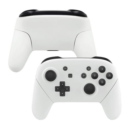 eXtremeRate White Faceplate Backplate Handles Replacement Grip Housing Shell for Nintendo Switch Pro