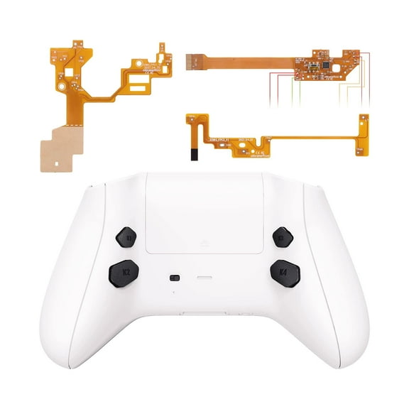 eXtremeRate White Remap Kit Boards Back Shell Side Rails Back Buttons for Xbox Series X/S Controller