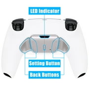 eXtremeRate RISE4 Remap Kit with 4 Metal Back Buttons for PS5 Controller BDM-010/020, White