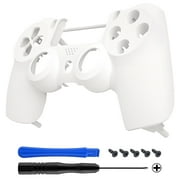eXtremeRate White Replacement Front Housing Shell Cover for ps4 Slim Pro Controller JDM-040/050/055