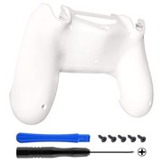 eXtremeRate White Replacement Parts Back Housing Bottom Shell for ps4 Controller JDM-040/050 /055