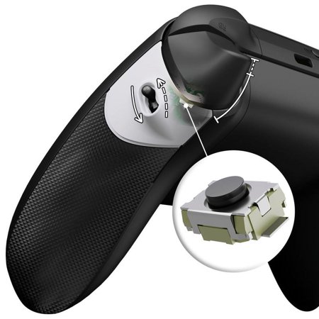 eXtremeRate White Side Rail Grips Trigger Stop Kit Trigger Stopper for Xbox Series X/S Controller