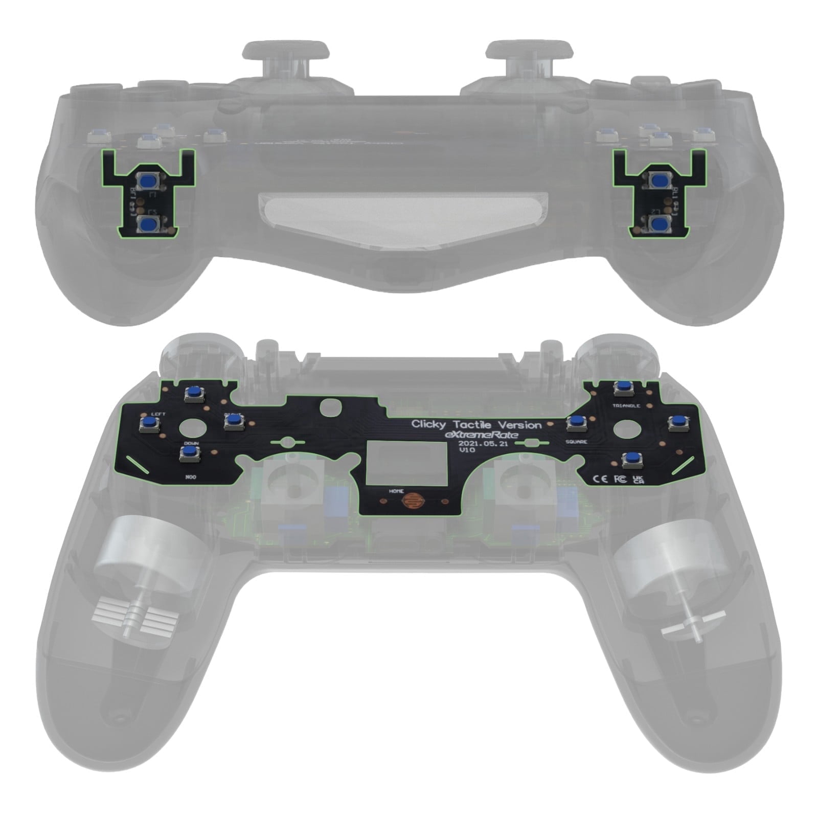 eXtremeRate Whole Clicky Kit for PS4 Controller CUH-ZCT2 JDM-040
