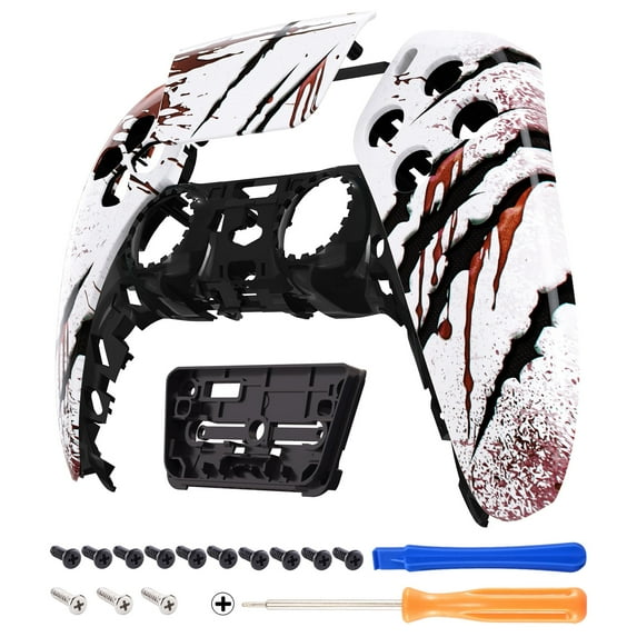 eXtremeRate Wild Attack Touchpad Front Housing Shell Compatible with ps5 Controller, DIY Replacement Shell Custom Touch Pad Cover Faceplate Compatible with ps5 Controller