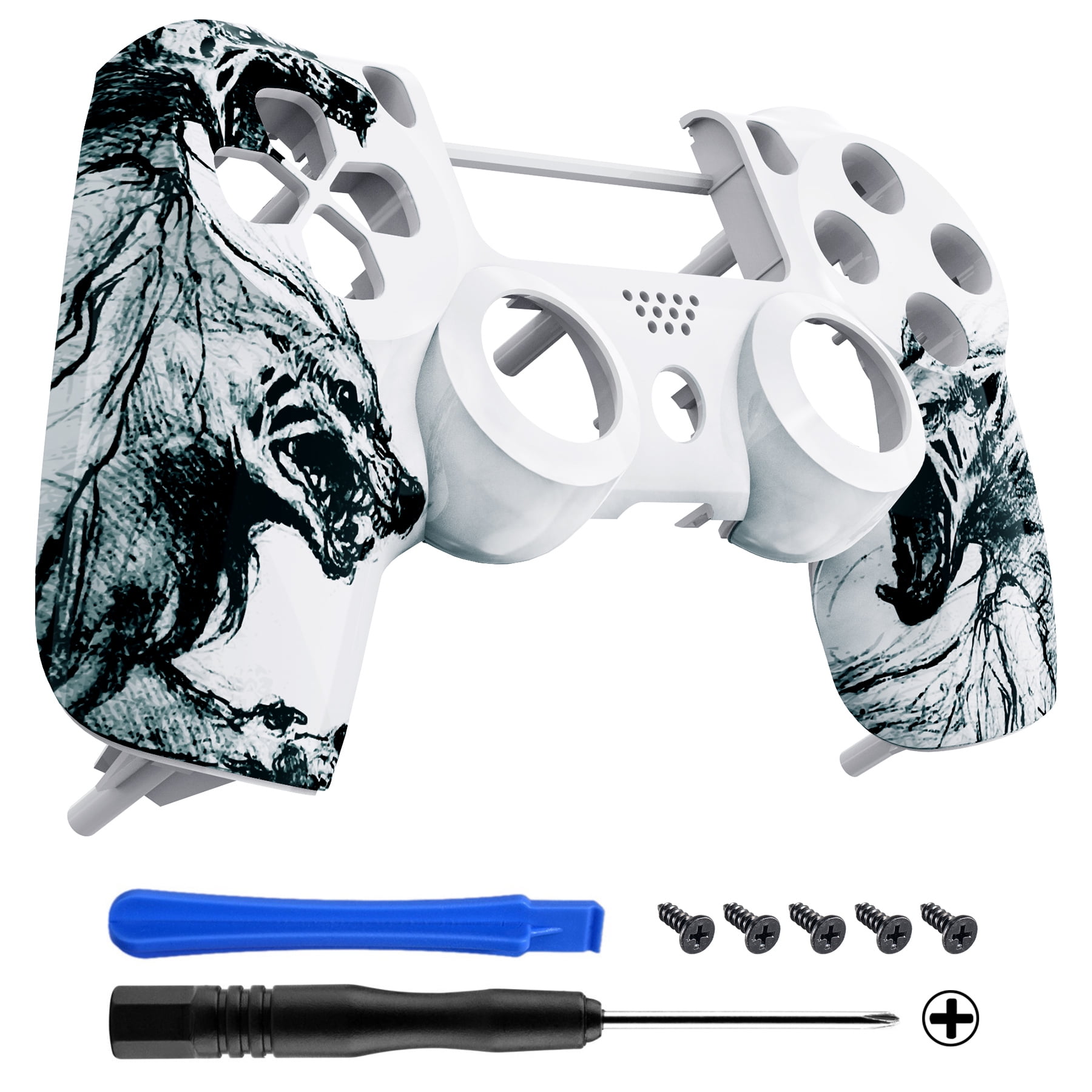 eXtremeRate Wolf Soul Patterned Custom Faceplate Cover, Replacement ...