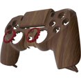 thumbnail image 1 of eXtremeRate Wood Grain Ghost Replacement Faceplate Touchpad Cover, Redesigned Soft Touch Housing Shell Case Touch Pad Compatible with PS4 Slim Pro Controller JDM-040/050/055 - Controller NOT Included, 1 of 9