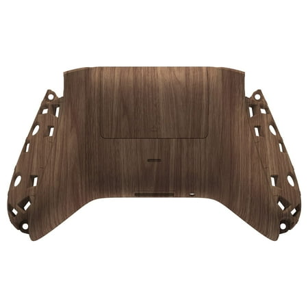 eXtremeRate Wood Grain Patterned Bottom Shell with Battery Cover, Soft Touch Replacement Backplate for Xbox Core Wireless Controller