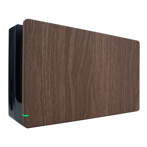 eXtremeRate Wood Grain Patterned Faceplate DIY Replacement Housing Shell for Nintendo Switch Dock