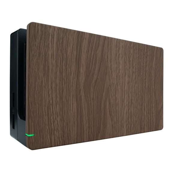 eXtremeRate Wood Grain Patterned Faceplate DIY Replacement Housing Shell for Nintendo Switch Dock