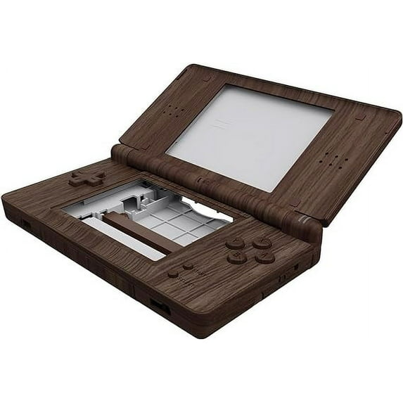 eXtremeRate Wood Grain Replacement Full Set Buttons for Nintendo DS Lite Handheld Console, Custom D-pad A B X Y Start Select R L Power Volume Keys for Nintendo DS Lite NDSL - Console NOT Included