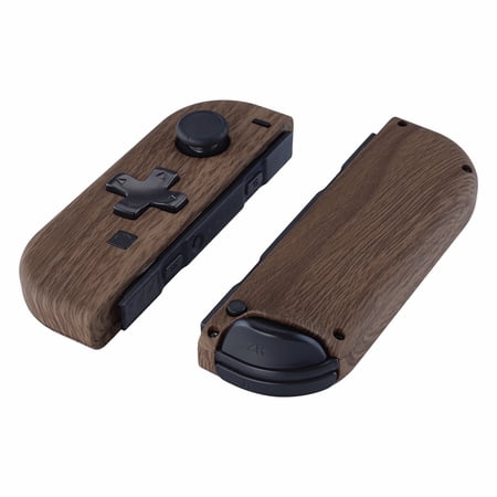 eXtremeRate Wood Grain Replacement Housing Shell w/Full Set Button for Nintendo Switch/OLED Joycon