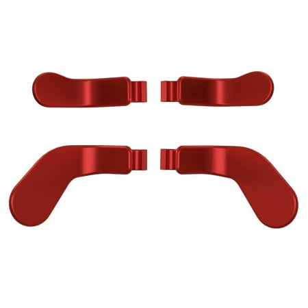 eXtremeRate Metallic Scarlet Red Stainless Steel Replacement Paddles for Xbox One Elite & Series 2 Core Controller