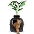 thumbnail image 1 of eXuby Hidden Litter Box for Cats - The Only Black Planter Furniture Litter Box on the Market - Easy to Assemble & Clean - Black Charcoal Filter Eliminates Odor - Guests Will Never Know What it is!, 1 of 7