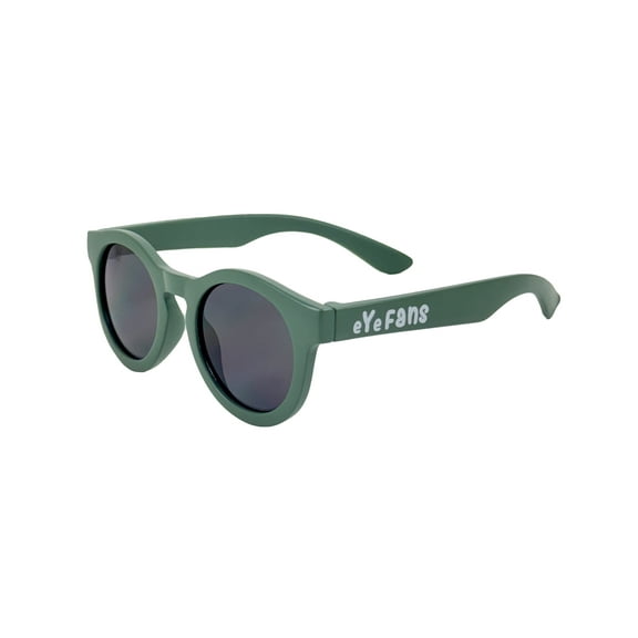 eYeFANS AUBREY Sunglasses for Kids - Retro Round UV402 Protection, Impact Resistant, BPA-Free Frame, Comfortable Outdoor Sports Eyewear for Boys & Girls - Celadon Green, M