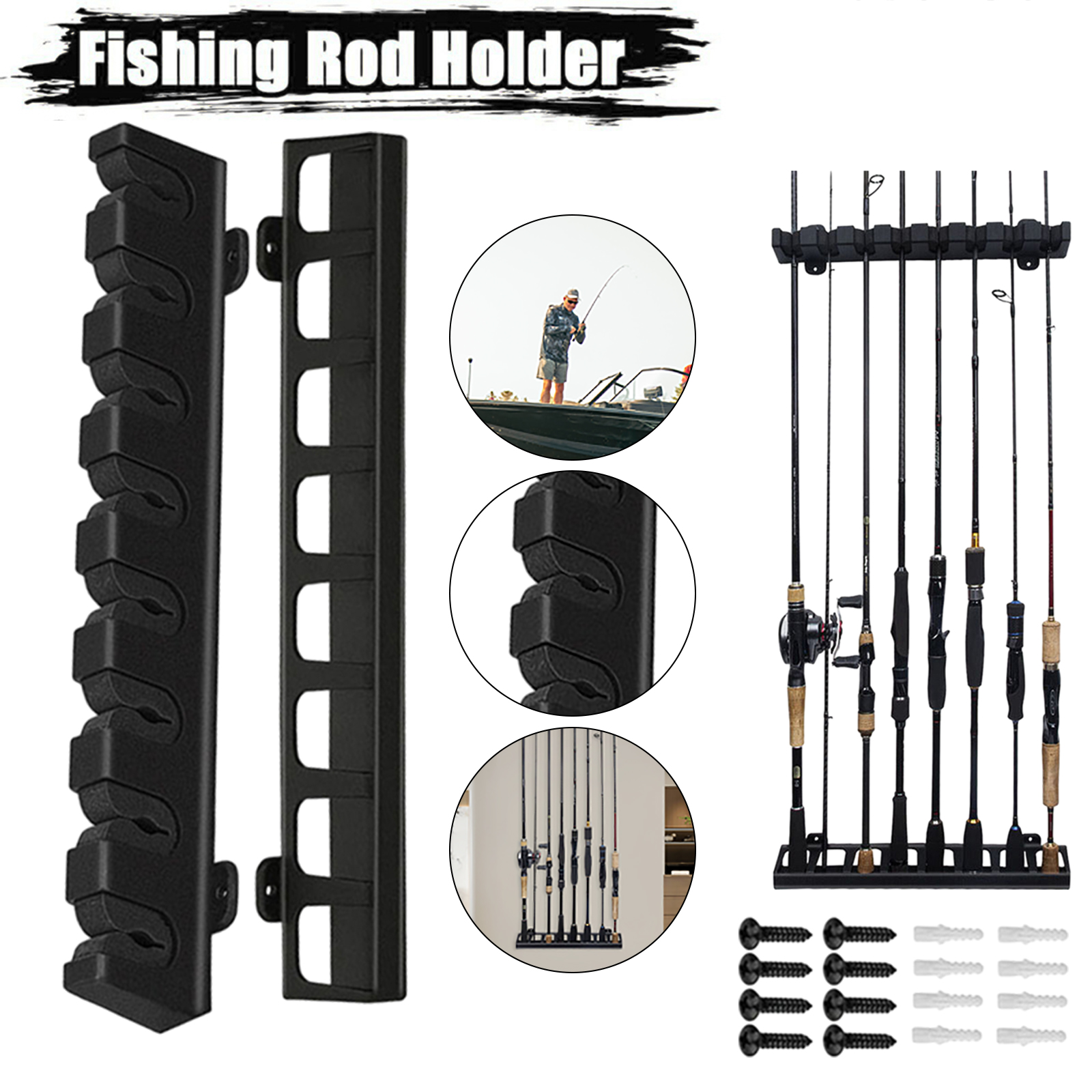 Rig Rod Holders Ice Glow Barometer for And Glow Hook Case 6pcs Fishing