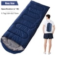 thumbnail image 1 of eYotto 83" Sleeping Bag, Camping Waterproof Lightweight Sleeping Bag for Adult, Camping Gear Equipment for Travel Camping Picnic Climbing (Navy Blue, 41℉- 68 ℉), 1 of 9
