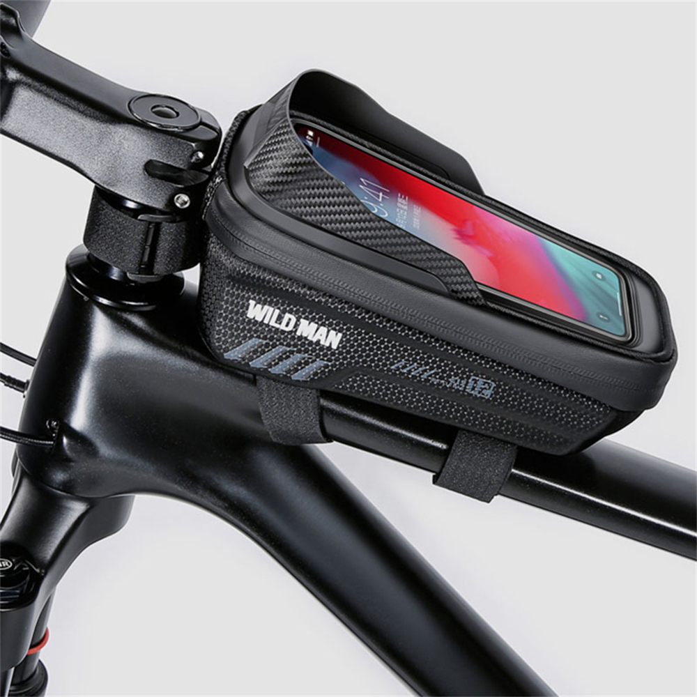 eYotto Bike Phone Front Frame Bag, Waterproof Bicycle Phone Mount Top