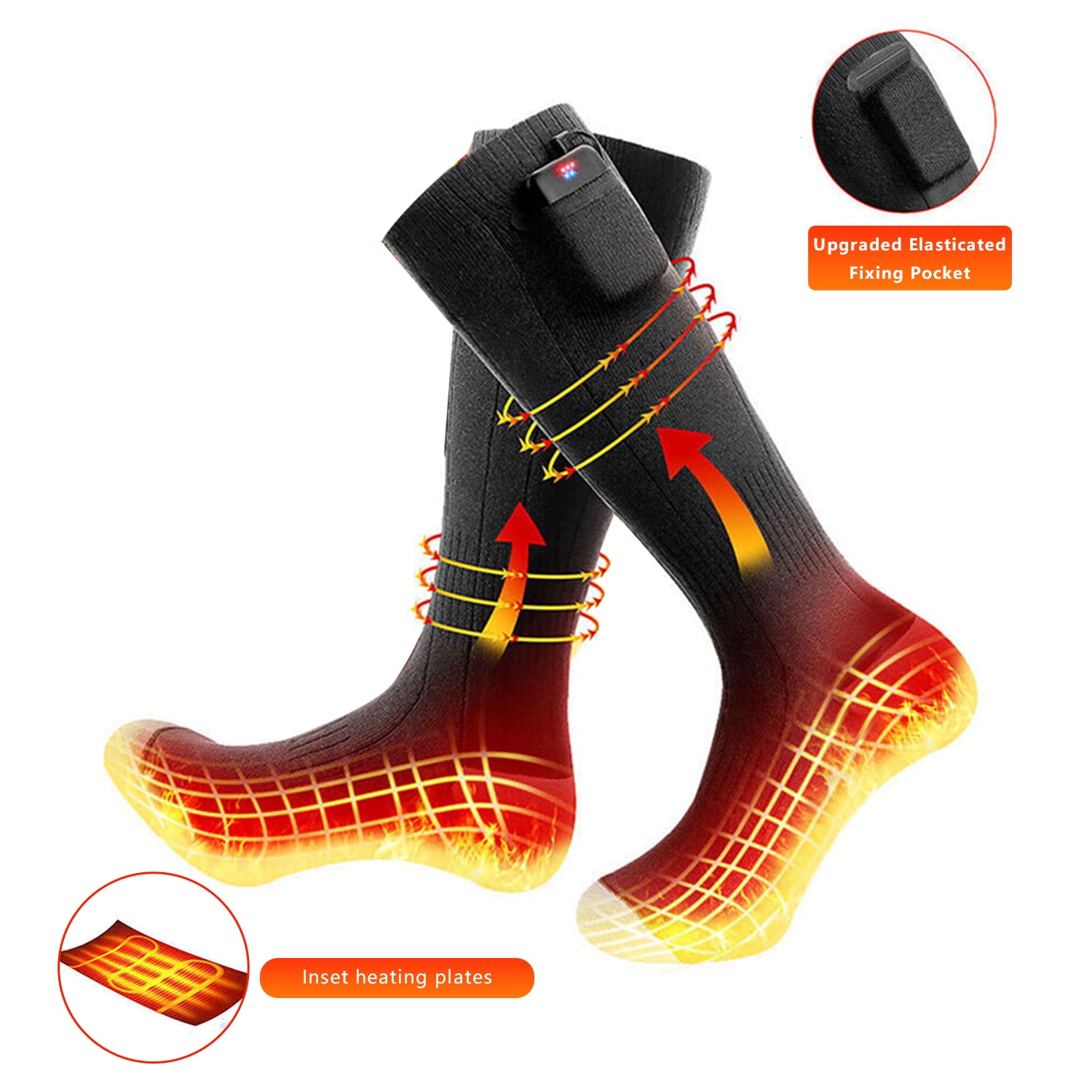 eYotto Heating Socks (1 Pair) 5000mAh Men Women Rechargeable Electric