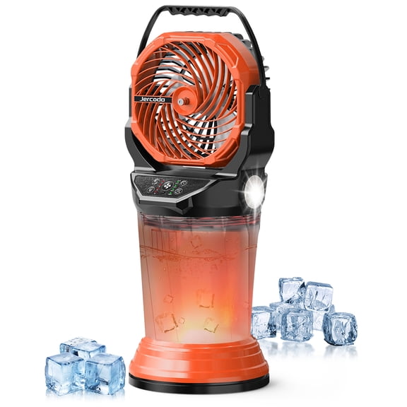 eYotto Outdoor Misting Fan Light with 2L Water Tank, Portable Misting Fan with Remote, Rechargeable Mist Fan Cooler with RGB Light Flashlight for Outdoor/Indoor Party Camping Hiking Picnic BBQ