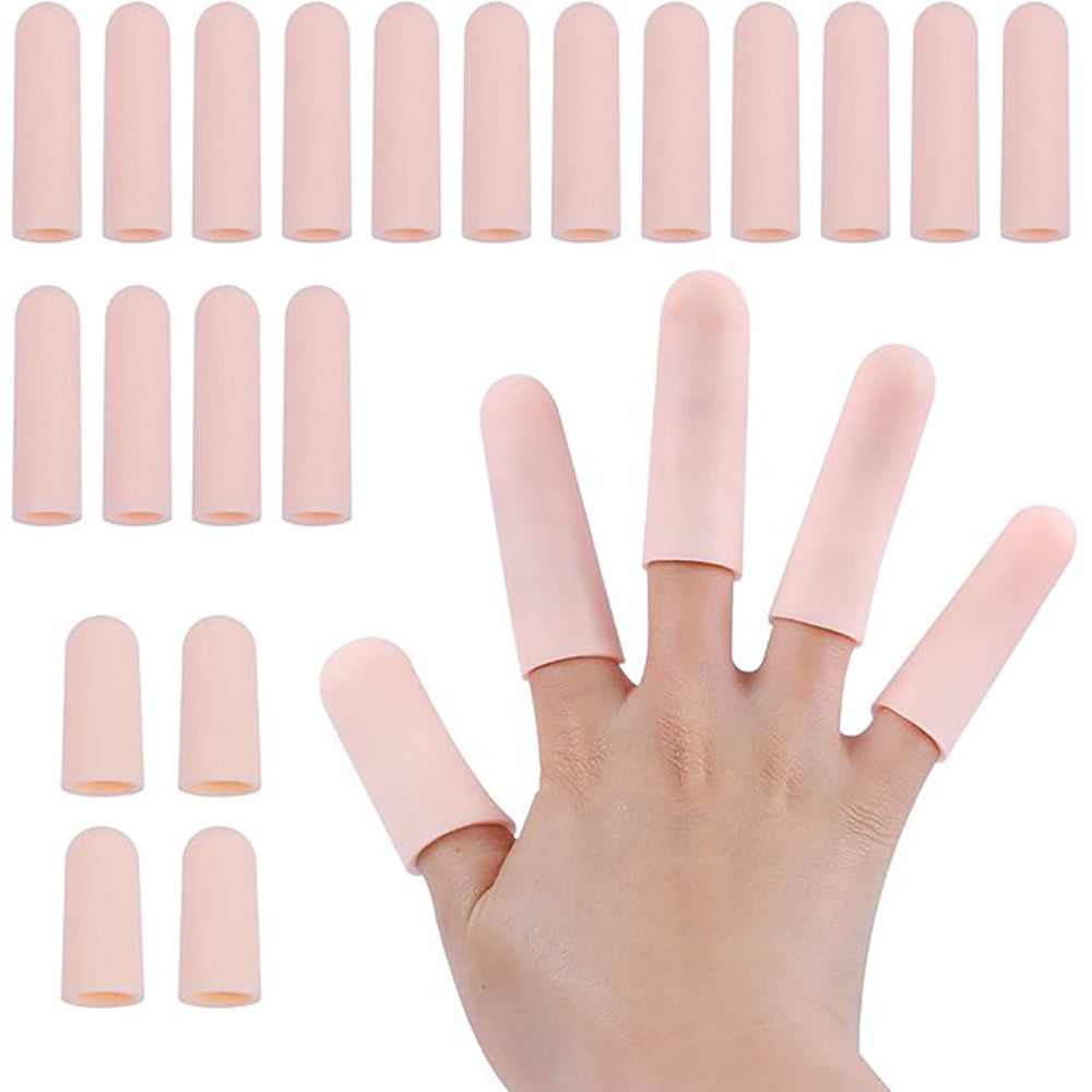 14 PCS Gel Finger Cots Thumb Protector, Silicone Finger Protectors Finger  Covers for Finger Arthritis, Finger Cracking, Blisters, Eczema and Other