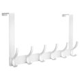 thumbnail image 1 of eZAKKA Over The Door Hooks, Stainless Steel Heavy Duty Door Hanger Holder for Hanging Coat Robe Hat Clothes Towels, White (Double Hook 6), 1 of 7