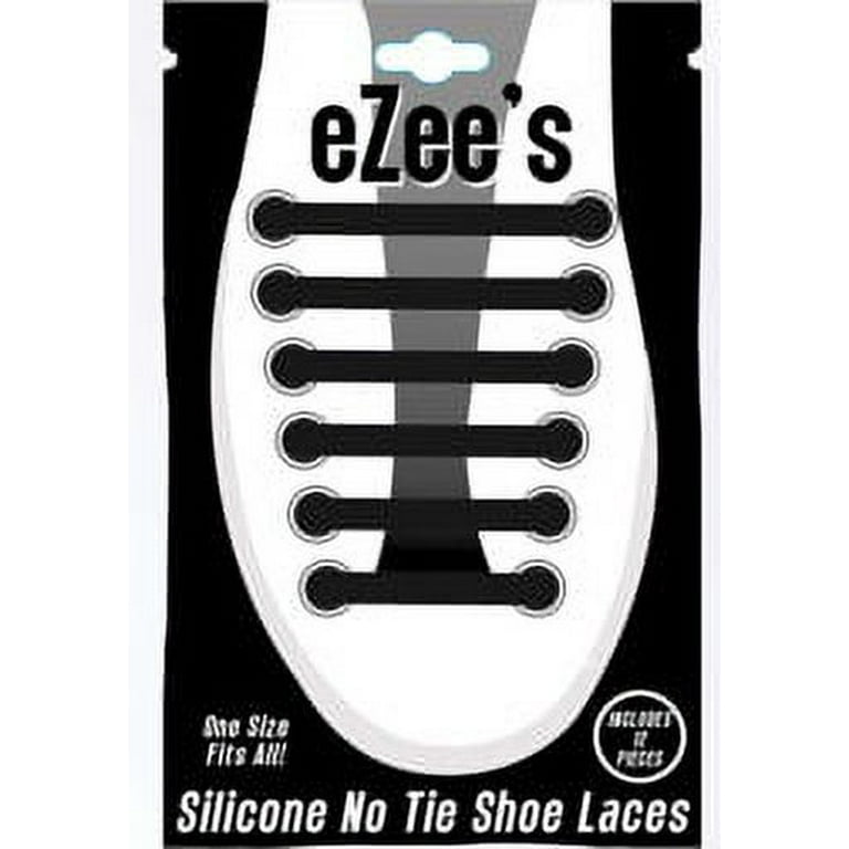Black Silicone Shoelaces ← No tie elastic laces