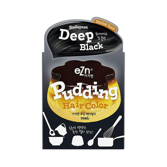 eZn Pudding Taeyeon Hair Dye Ammonia Free Permanent Hair Color Deep Black Self Hair Dye DIY Kit Made in Korea Beauty