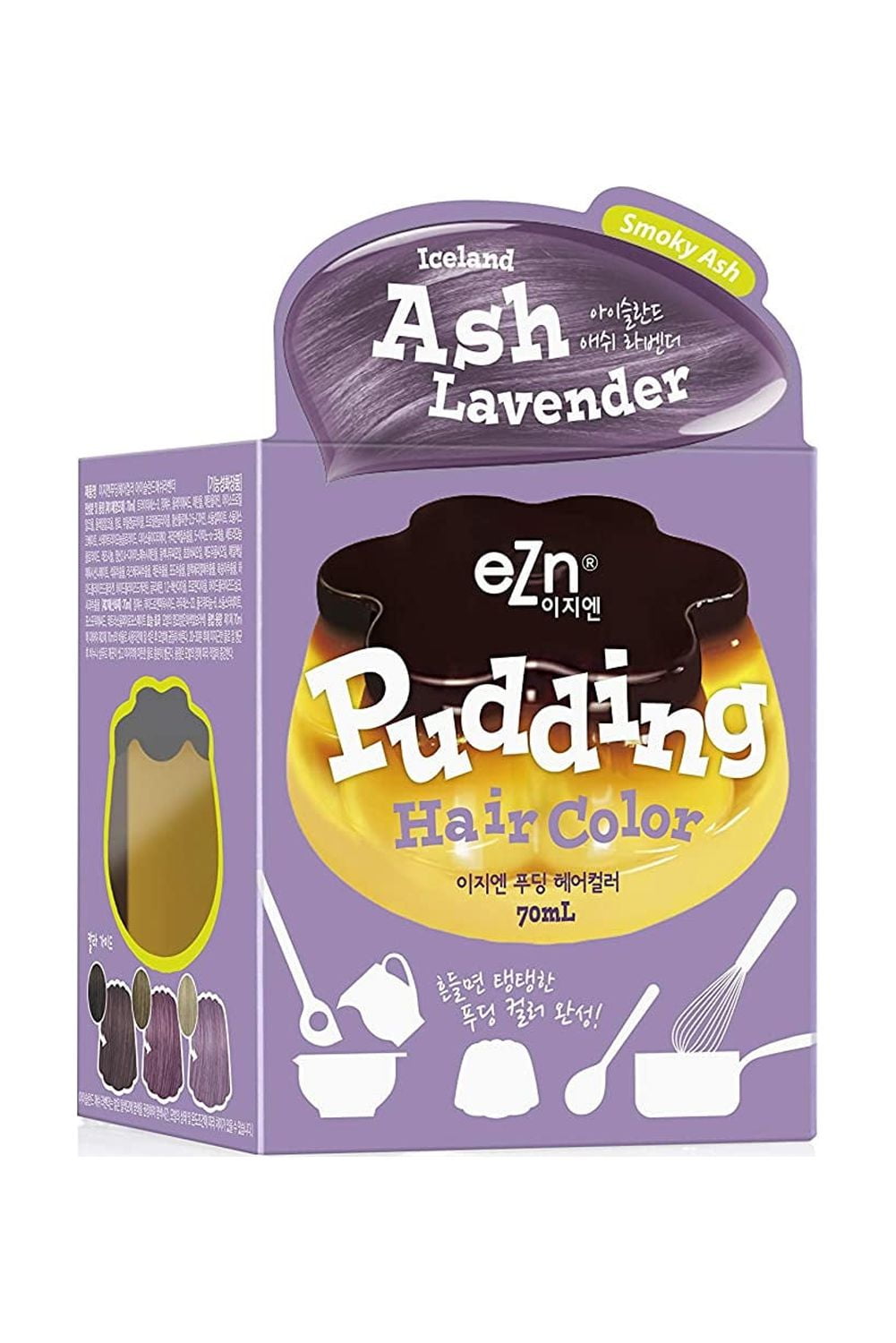 eZn Pudding Hair Dye Iceland Ash Lavender Ammonia Free SemiPermanent