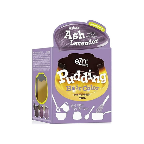 eZn Pudding Hair Dye Iceland Ash Lavender Ammonia Free Semi-Permanent Self Hair Dye DIY Kit