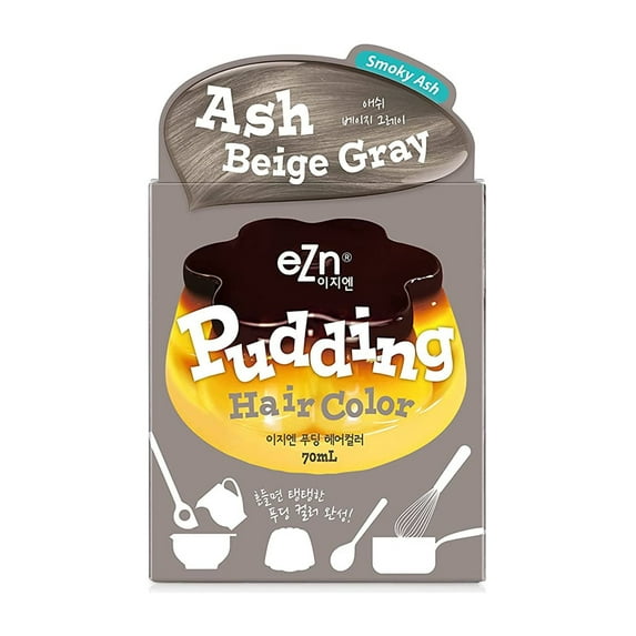 eZn Pudding Taeyeon Hair Dye Ammonia Free Permanent Hair Color Ash Beige Gray Self Hair Dye DIY Kit Made in Korea Beauty