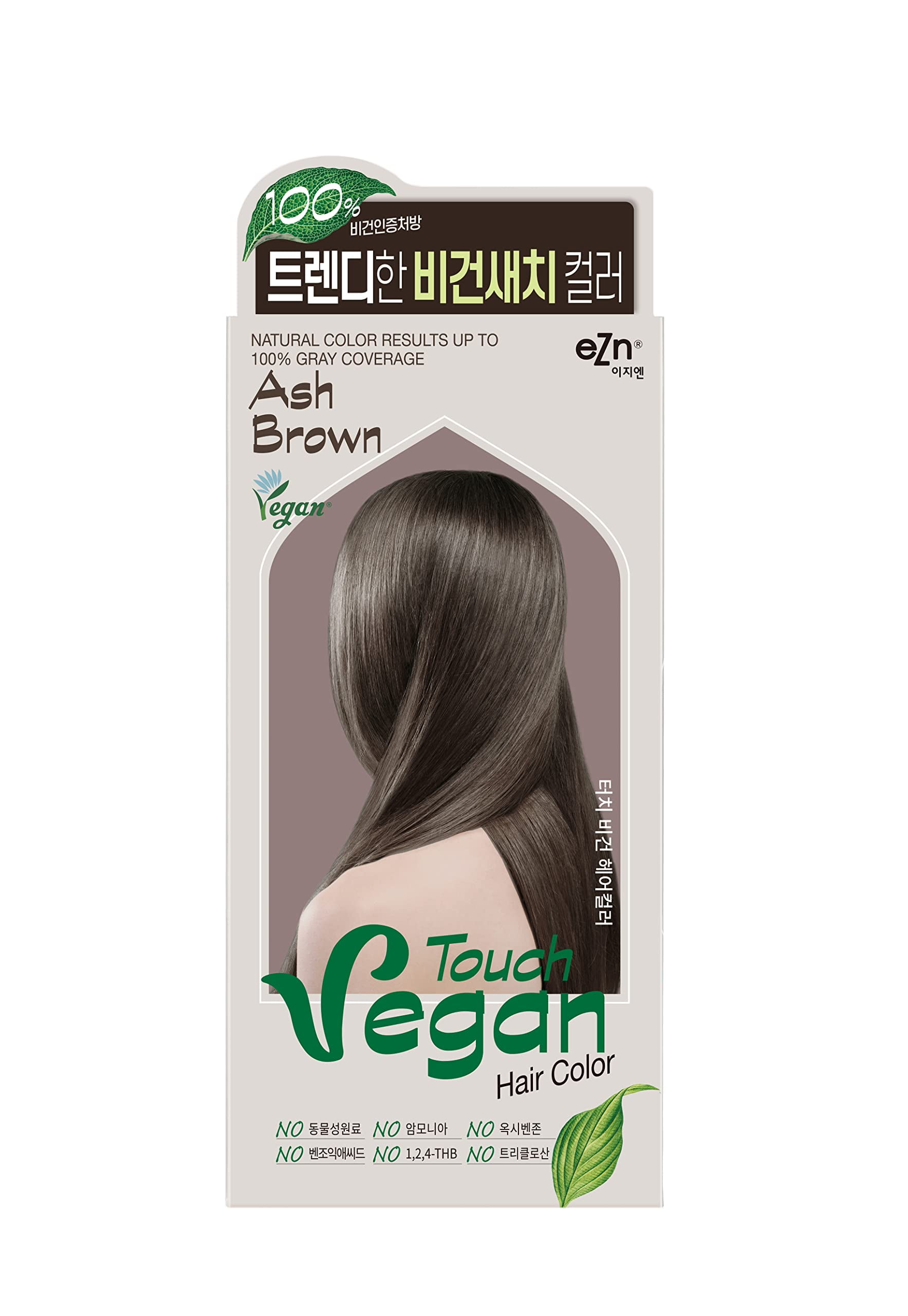 eZn Touch Vegan Permanent Hair Dye, Natural Black Color, Vegan