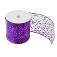 thumbnail image 1 of eZthings® Decorative Designer Sparkly Sheer Fabric Ribbons for Party Decor and Gift Baskets (10 Yard, Purple(3.5" Width)), 1 of 11