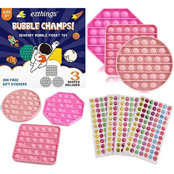 eZthings Heavy Duty Stress Relief Sensory Toy - Push Bubble Fidget Toys for Kids and Adults