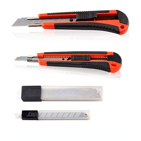 eZthings® Heavy Duty Utility Knives and Blades Set for Cutting Arts and Crafts Projects (Cutter Blades)