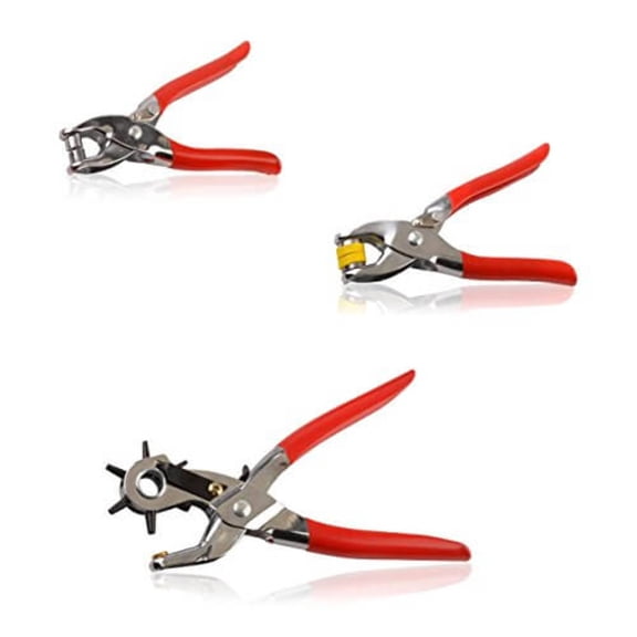 eZthings® Professional Leather Craft Stamping & Punching Tools Three Set Pliers with Eyelets