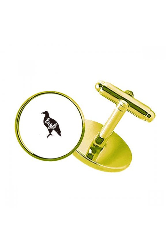 eagle black and white animal studded business metal cufflinks en