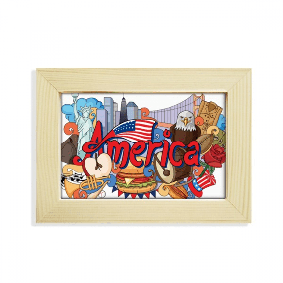 eagle burger amegraffiti desktop decorate photo frame picture art painting 5x7 inch